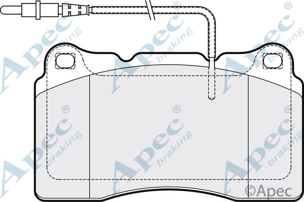 APEC BRAKING Piduriklotsi komplekt,ketaspidur PAD1241